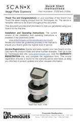 Air Techniques ScanX Duo Touch J1200e Quick Start Instructions