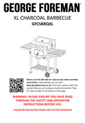 George Foreman GFCSBBQXL Manual
