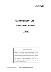 Ulvac C40R Instruction Manual
