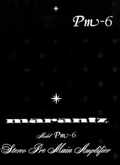 Marantz Pm-6 E Manual