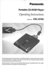 Panasonic KX-L810A Operating Instructions Manual