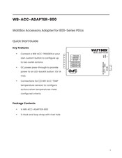 watt box WB-ACC-ADAPTER-800 Quick Start Manual