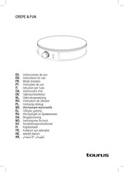 Taurus CREPE & FUN Instructions For Use Manual