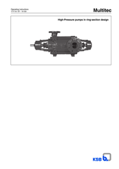 KSB Multitec Operating Instructions Manual