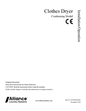 Alliance Laundry Systems NDCNLBGS406UG01 Installation & Operation Manual