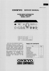 Onkyo A-8017 Service Manual