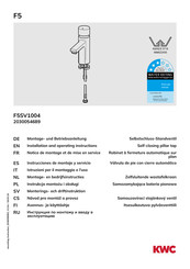 KWC 2030054689 Installation And Operating Instructions Manual