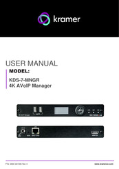 Kramer KDS-7-MNGR User Manual