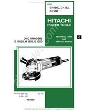 Hitachi G 13S2 Technical Data And Service Manual