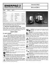 Enerpac ZE3-6 Instruction Sheet