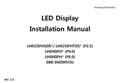 Samsung LH025IFHTDS Series Installation Manual
