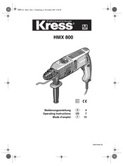 KRESS HMX 800 Operating Instructions Manual