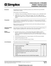 Simplex VESDA 4100-0154 Installation Instructions Manual