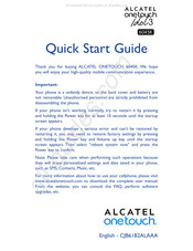 Alcatel OneTouch Idol 3 Quick Start Manual