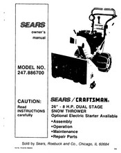 Sears CRAFTSMAN 247.886700 Owner's Manual