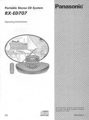 Panasonic rx-ed707 Cobra Operating Instructions Manual