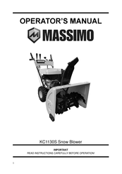 Massimo KC1130S Operator's Manual