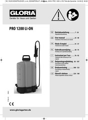 Gloria PRO 1200 LI-ON User Manual