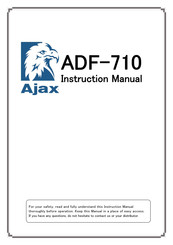 AJAX ADF-710 Instruction Manual