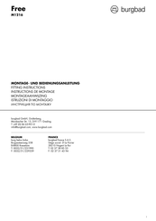 burgbad Free M1216 Fitting Instructions Manual