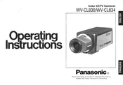 Panasonic WVCL834 - COLOR CCTV CAMERA Operating Instructions Manual