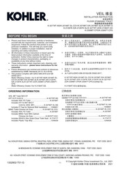 Kohler VEIL K-32778T-NS Installation Instruction
