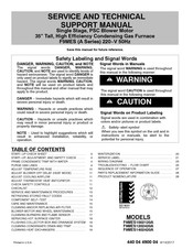International comfort products F9MES1202420A Service And Technical Support Manual