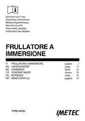Imetec P4101 Operating Instructions Manual