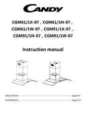 Candy CGM61/1X-07 Instruction Manual