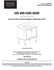 Home Decorators Collection 1012501810 Use And Care Manual