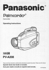 Panasonic Palmcorder PV-A208 Operating Instructions Manual