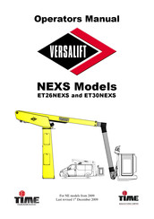 Versalift ET30NEXS Operator's Manual