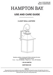 HAMPTON BAY 1010 232 461 Use And Care Manual