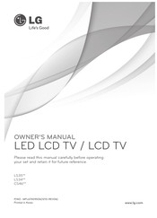 LG 32LS341 Series Owner's Manual
