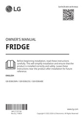 LG GB-B3864BE Owner's Manual