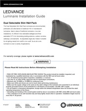 Ledvance Dual Selectable Slim Wall Pack Installation Manual