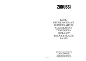 Zanussi ZA 26 S Instruction Booklet