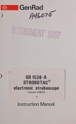 GenRad STROBOTAC 1538-P3 Instruction Manual