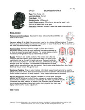Graco SNUGRIDE SNUGFIT 35 Information Sheet