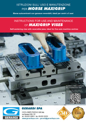 gerardi MAXIGRIP Instructions For Use And Maintenance Manual