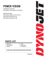Dynojet POWER VISION PV3-2210C Installation Manual