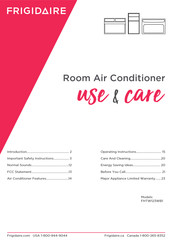 Frigidaire FHTW123WB1 Use & Care Manual