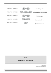 Lotus IPERLOTUS TOUCH Series Instructions For Use Manual