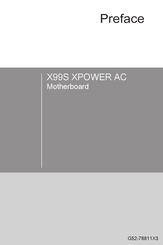 MSI X99S XPOWER AC Manual