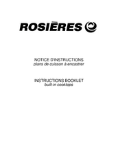 ROSIERES RDG20 Instruction Booklet