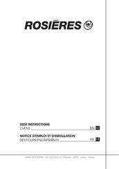 Rosieres RFAZ8673IN User Instructions