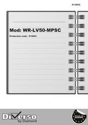 Diamond Diverso WR-LV50-MPSC Instruction Manual