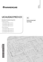 Immergas UE AUDAX PRO V2 I Instructions And Warnings