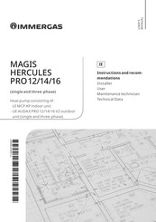 Immergas MAGIS HERCULES PRO 16 Instructions And Recommendations