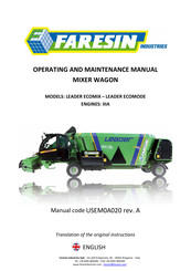 Faresin LEADER ECOMIX DOUBLE 2800 Operating And Maintenance Manual